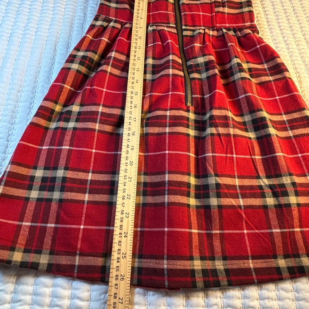 Charlotte Russe Red Plaid Strapless Dress Small Cottagecore Academia Preppy - Picture 6 of 10